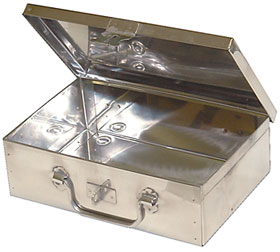 9in X 6in. Stainless Lockable Box